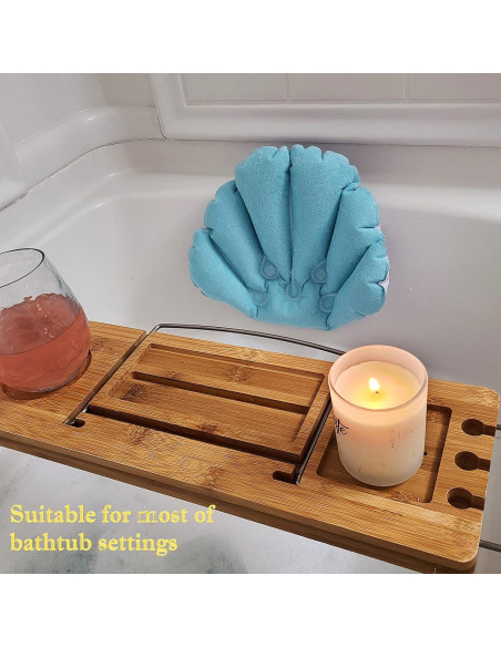 Almohada de Baño Inflable Cool & Fresh - 2 Unidades con Ventosas