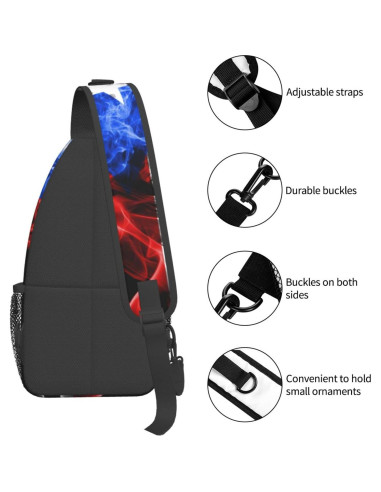 Bandolera GTEVUTS Bandera de Puerto Rico 19x8x39 cm