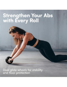 Rueda de Abdominales H&S con Almohadilla de Rodilla - 15cm 2