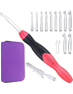 Juego de Ganchillos Iluminados LOVE&WEAVING 11 Piezas 2.5-8mm 2