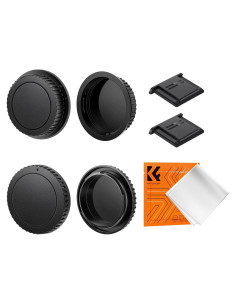Kit de tapas K&F Concept para cámaras Canon EF - 2 tapas cuerpo, 2 traseras, 1 zapata