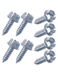 Kit de Tornillos Cromados para Placas de Licencia Jinteng - 8 Pcs