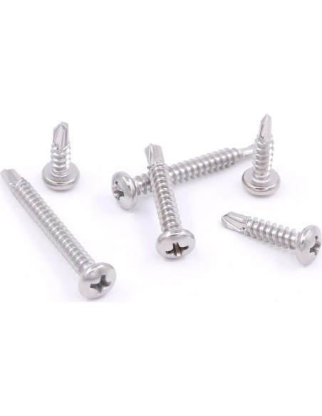 Kit de Tornillos Autoperforantes Hilitchi Acero Inoxidable 410 240 Piezas