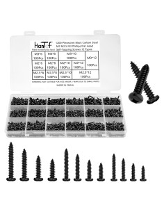 1200 Pcs Tornillos Autoperforantes Phillips M2 M2.5 M3 para Madera