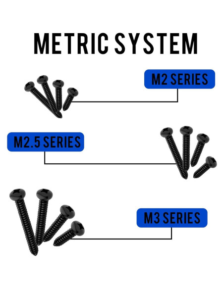 1200 Pcs Tornillos Autoperforantes Phillips M2 M2.5 M3 para Madera