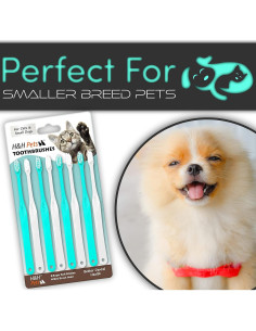 Cepillo de Dientes Suave H&H Mascotas para Perros y Gatos Pequeños - Paquete de 8 2