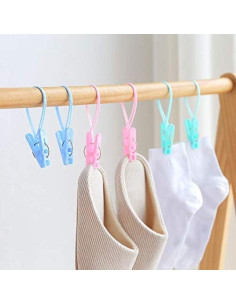 24 Pinzas de Plástico Coloridas Art&Beauty con Cuerda 2