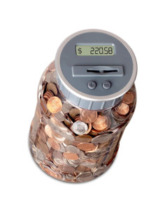 Hucha Digital de Conteo de Monedas M&R con Pantalla LCD