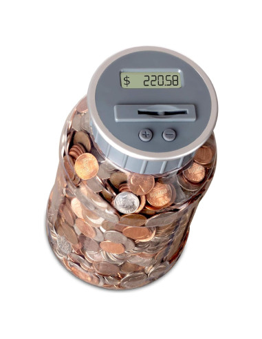 Hucha Digital de Conteo de Monedas M&R con Pantalla LCD