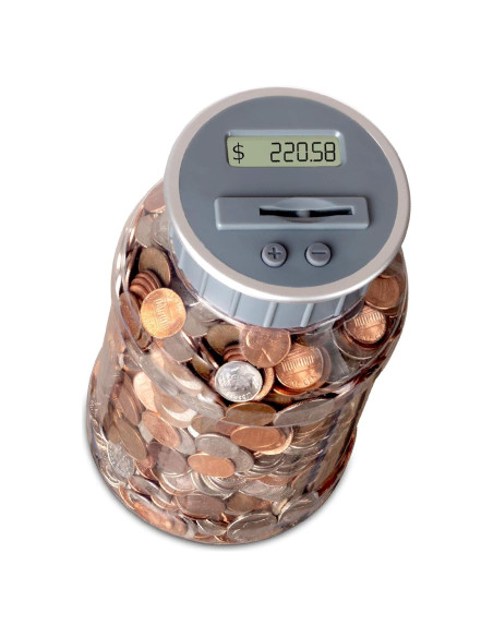 Hucha Digital de Conteo de Monedas M&R con Pantalla LCD