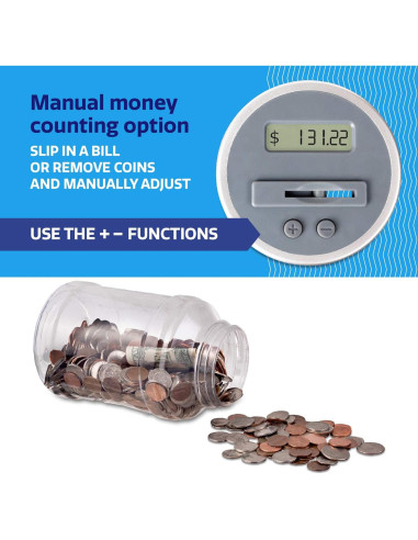 Hucha Digital de Conteo de Monedas M&R con Pantalla LCD