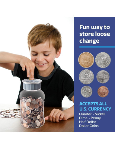 Hucha Digital de Conteo de Monedas M&R con Pantalla LCD