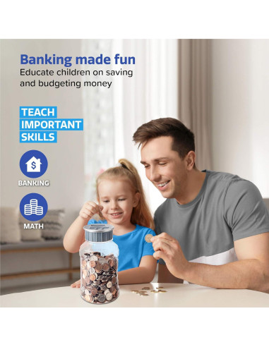 Hucha Digital de Conteo de Monedas M&R con Pantalla LCD