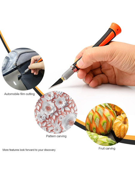 Juego de cuchillos de precisión EHDIS con 10 hojas - Naranja