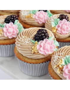 Forros de Cupcake Jumbo GiFBERA Plateados 160 Unidades 2