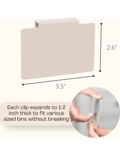 Etiquetas de Metal Antideslizantes Hygge & Sage - 8 Piezas Crema 2