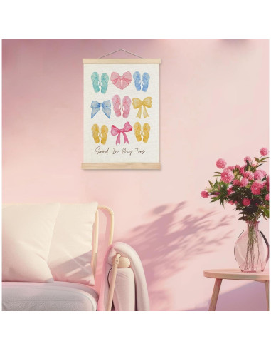 Póster Colgante Lienzo SPBL&L Chanclas Playa 30x40 cm