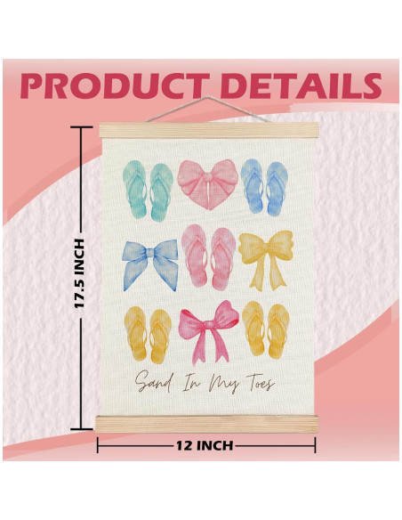 Póster Colgante Lienzo SPBL&L Chanclas Playa 30x40 cm