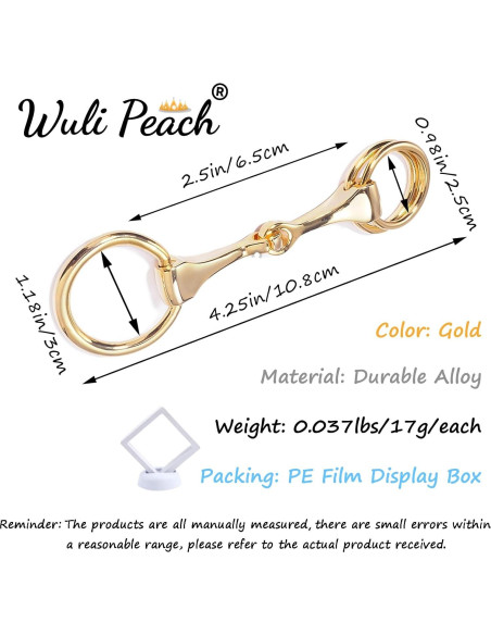 Anillo de Bufanda Horsebit WULI PEACH de Acero Inoxidable