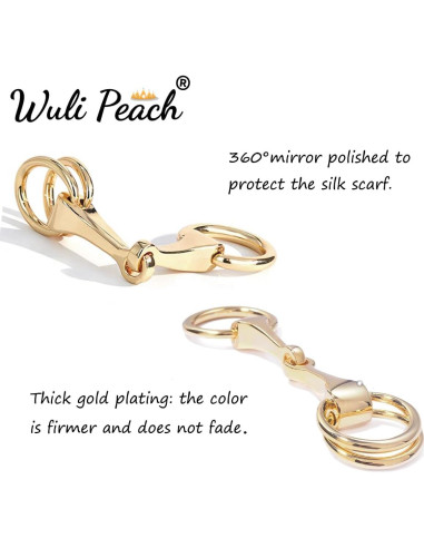 Anillo de Bufanda Horsebit WULI PEACH de Acero Inoxidable