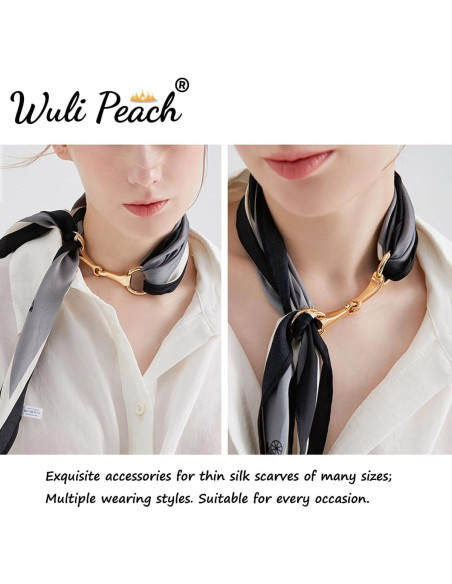 Anillo de Bufanda Horsebit WULI PEACH de Acero Inoxidable