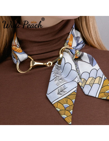 Anillo de Bufanda Horsebit WULI PEACH de Acero Inoxidable