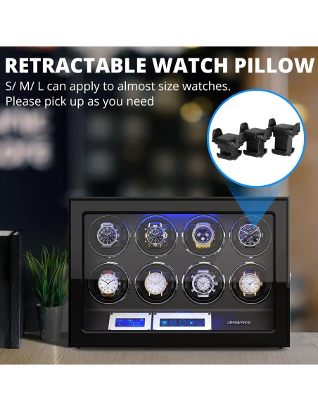 Almohadas Retráctiles para Reloj Winder JINS&VICO - Paquete de 2 Almohadas Retráctiles para Reloj Winder JINS&VICO - Paquete de 2