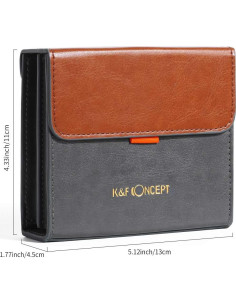 Funda de Filtro K&F Concept 4 Bolsillos Cuero 100x100mm 2