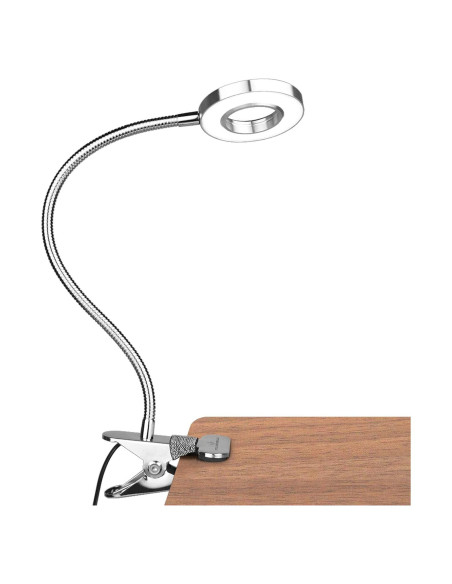 Luz LED de Lectura Clip on GLORIOUS-LITE Plata 36 LEDs 4 Modos