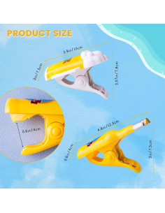 Juego de Clips para Toallas de Playa HolyMaji - 2 Estilos Divertidos 2