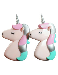 Pinzas de Toalla de Playa Jumbo C&H Rosa Retro 2 Piezas