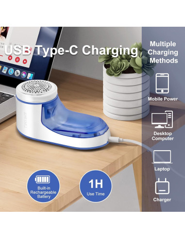 Raspador de Pelusa TEKI Recargable 6 Hojas USB