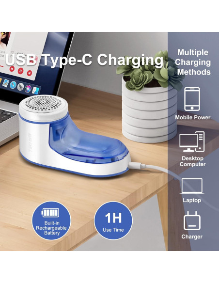 Raspador de Pelusa TEKI Recargable 6 Hojas USB