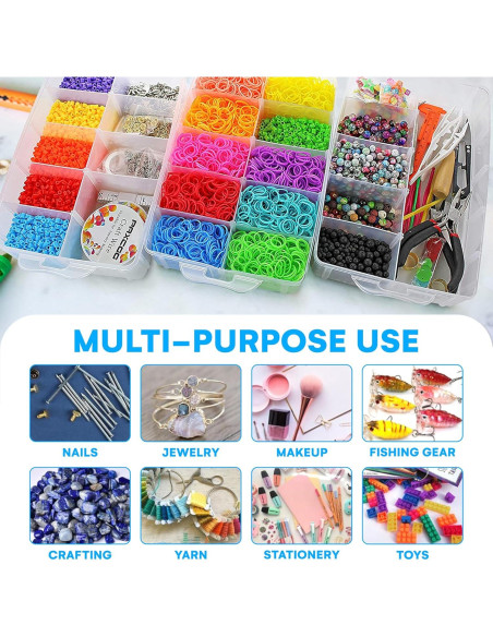 Contenedor de Almacenamiento Apilable Bins & Things 3 Niveles 30 Compartimentos