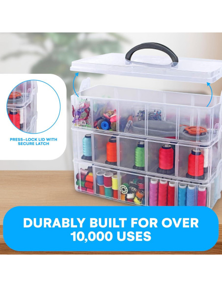 Contenedor de Almacenamiento Apilable Bins & Things 3 Niveles 30 Compartimentos