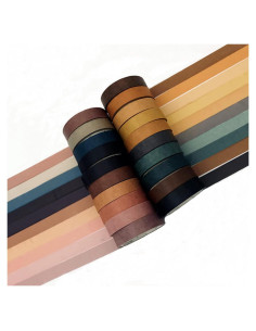 Juego de 20 Rollos de Cinta Washi Esweny 10mm x 5m Decorativa