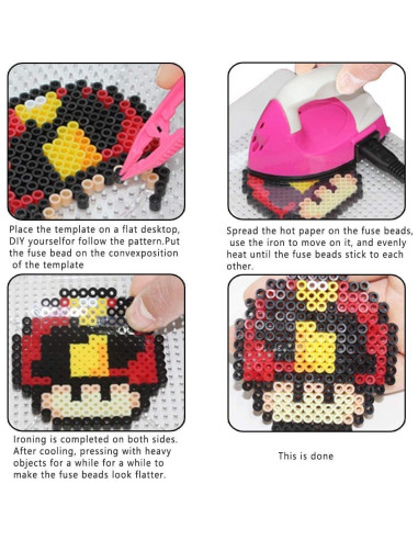 Kit de Manualidades H&W 20 Tableros de Perlas de Fusible