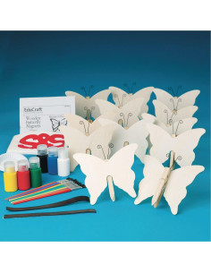 Kit de Manualidades Mariposa de Madera S&S - 12 Piezas 2
