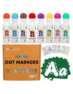 8 Marcadores de Arte Lavables No Tóxicos Gen Cee para Niños