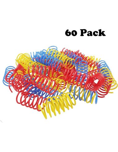 Juguetes para Gatos TAMU - 60 Resortes Coloridos 5.08 cm