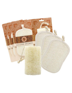 Paquete de Lufas Naturales Earth & I - 4 Esponjas Exfoliantes