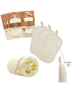Paquete de Lufas Naturales Earth & I - 4 Esponjas Exfoliantes 2