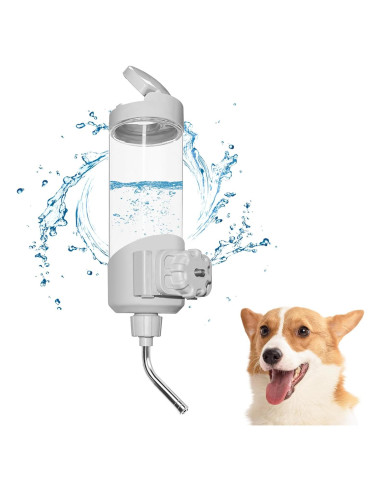 Dispensador de Agua para Mascotas VANNON 680ml Gris BPA Free