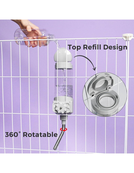 Dispensador de Agua para Mascotas VANNON 680ml Gris BPA Free Dispensador de Agua para Mascotas VANNON 680ml Gris BPA Free