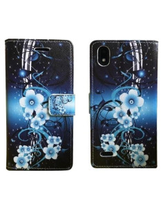 Funda de Cartera para ZTE Avid 559 - Flor Aqua, Soporte Incluido