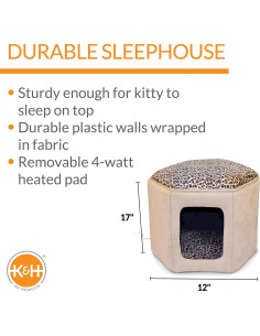 Cama para Gatos K&H Thermo-Kitty Calentada 30.5x43.2cm 2