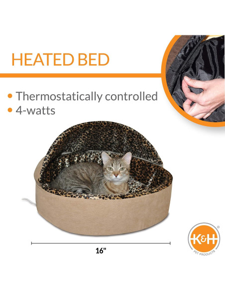 Cama Térmica K&H Thermo-Kitty Pequeña 40.64 cm Marrón