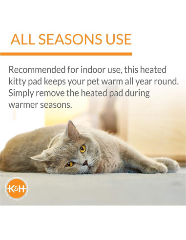 Cama Térmica K&H Thermo-Kitty Pequeña 40.64 cm Marrón