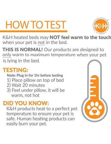 Cama Térmica K&H Thermo-Kitty Pequeña 40.64 cm Marrón