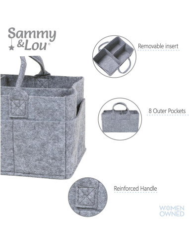 Caddy de Almacenamiento Plegable Sammy & Lou Gris Claro 29.2x15.2x20.3 cm